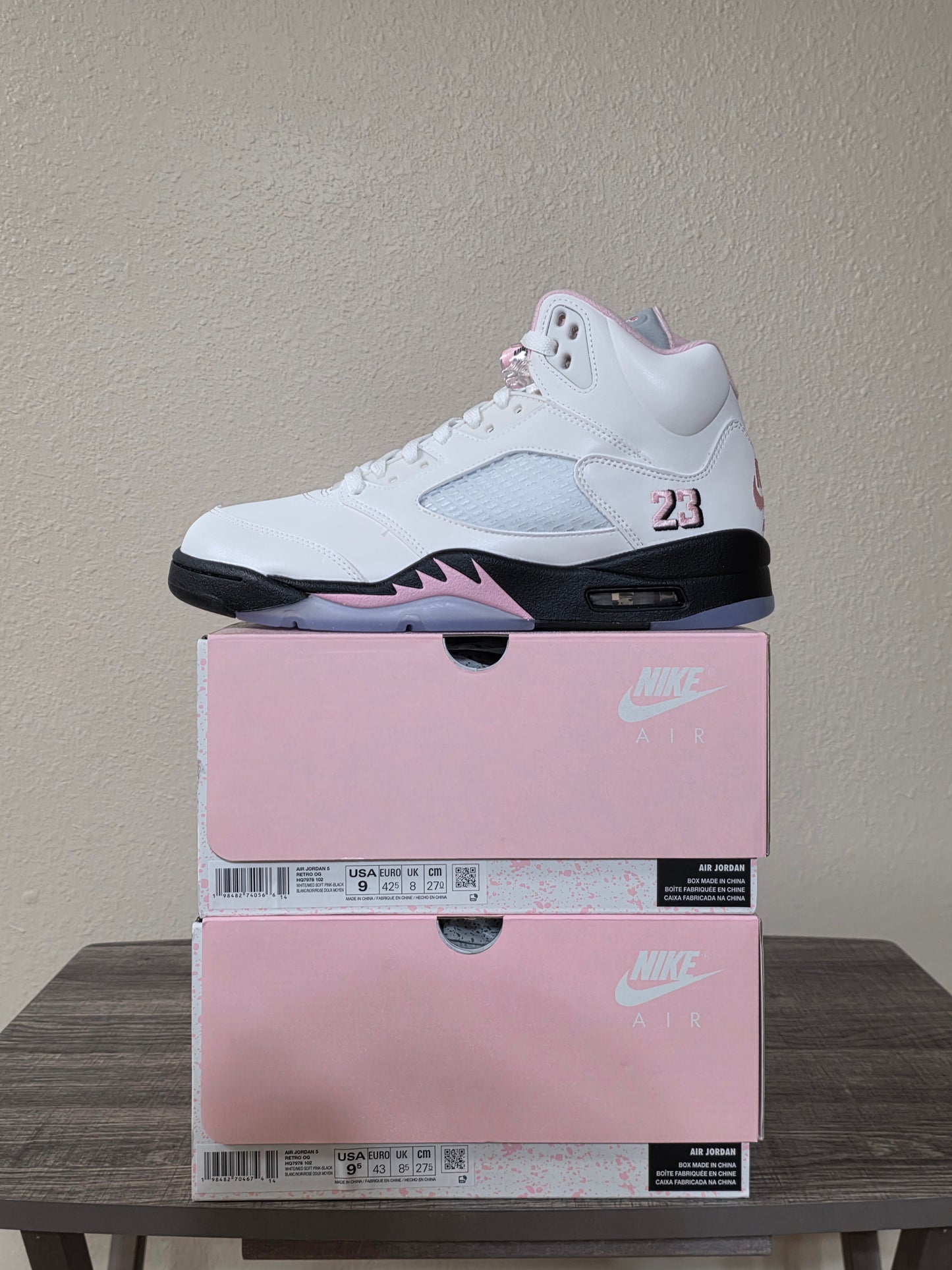 Jordan 5 Soft Medium Pink sz 8M/9.5W, 9M/10.5W & 9.5M/11W DS OG All