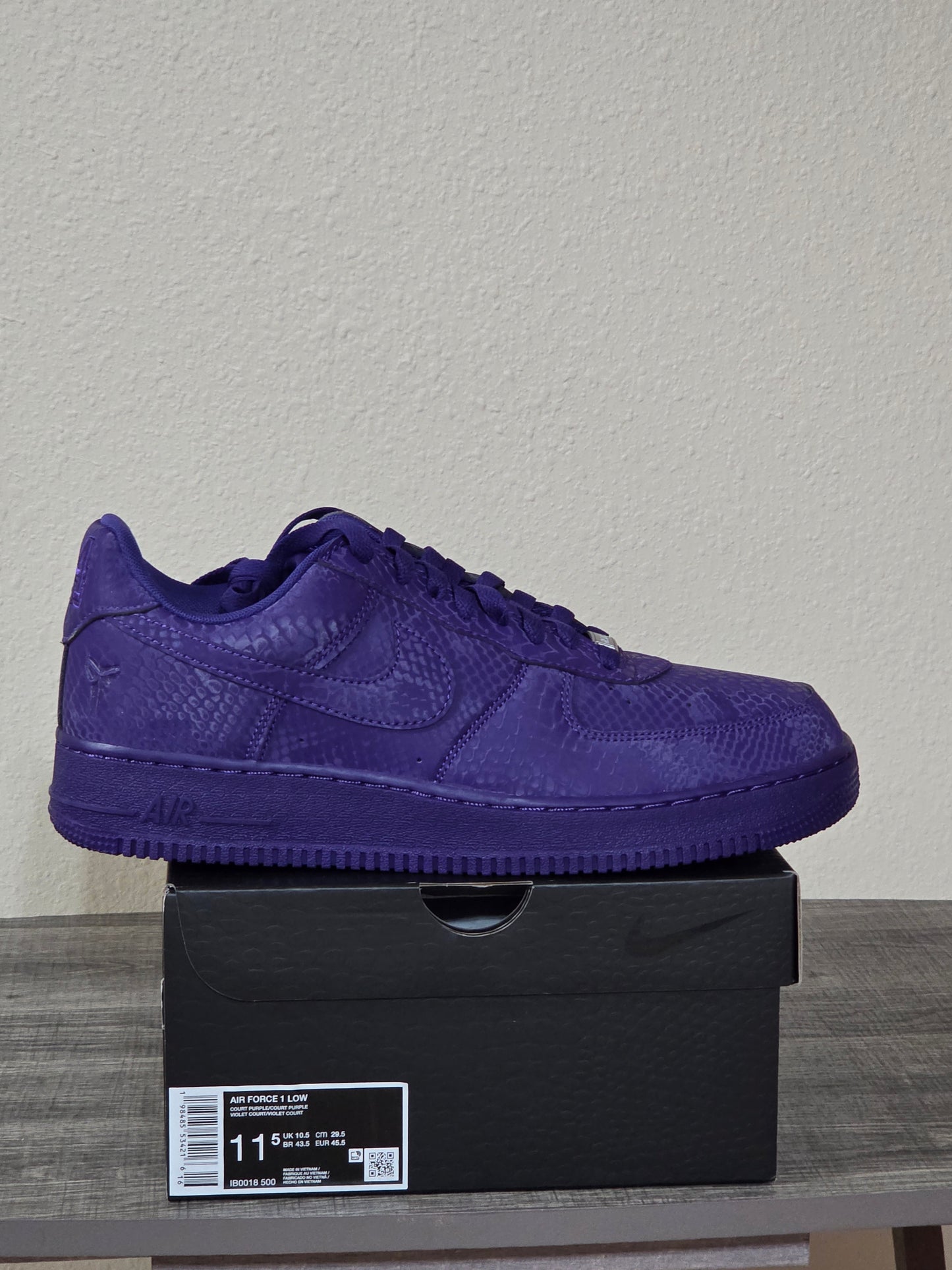Kobe Air Force 1 Court Purple 11.5M DS OG All