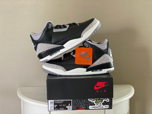 Jordan 3 Black Cement DS OG All SZ 9.5M
