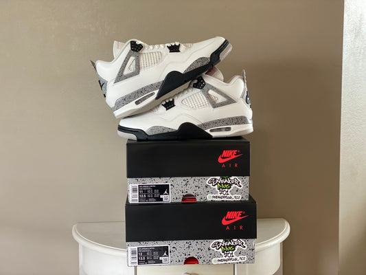 Jordan 4 White Cement SZ 6Y, 6.5Y, 10.5, 11, 12 & 13