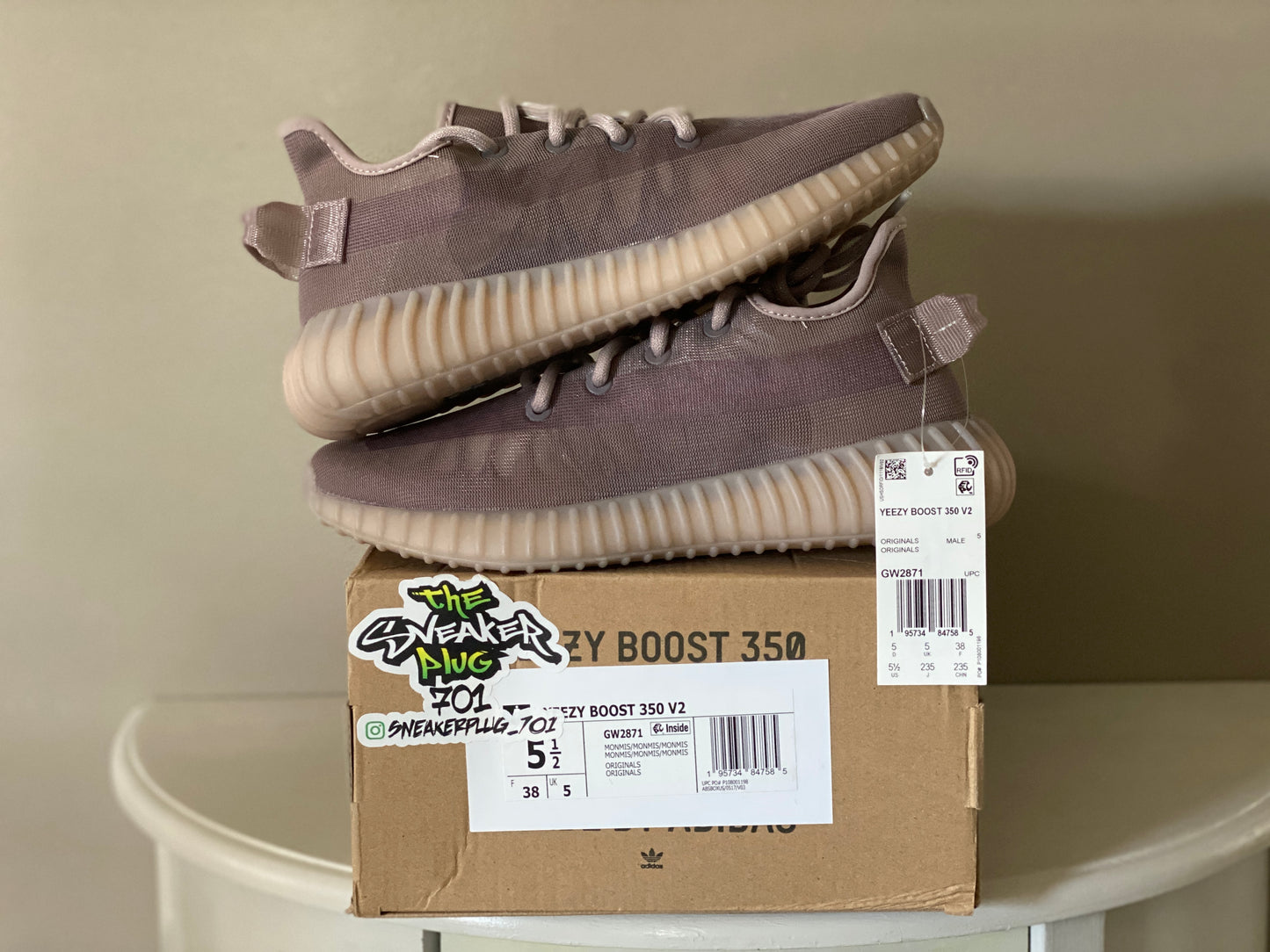 YEEZY 350 Mono Mist DS OG All SZ 5.5M/7W