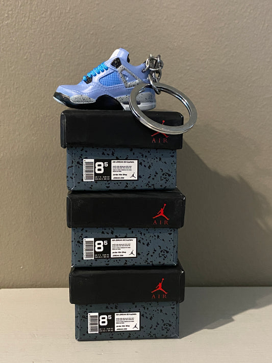 Jordan 4 UNCs 3D Sneaker Keychain with Box