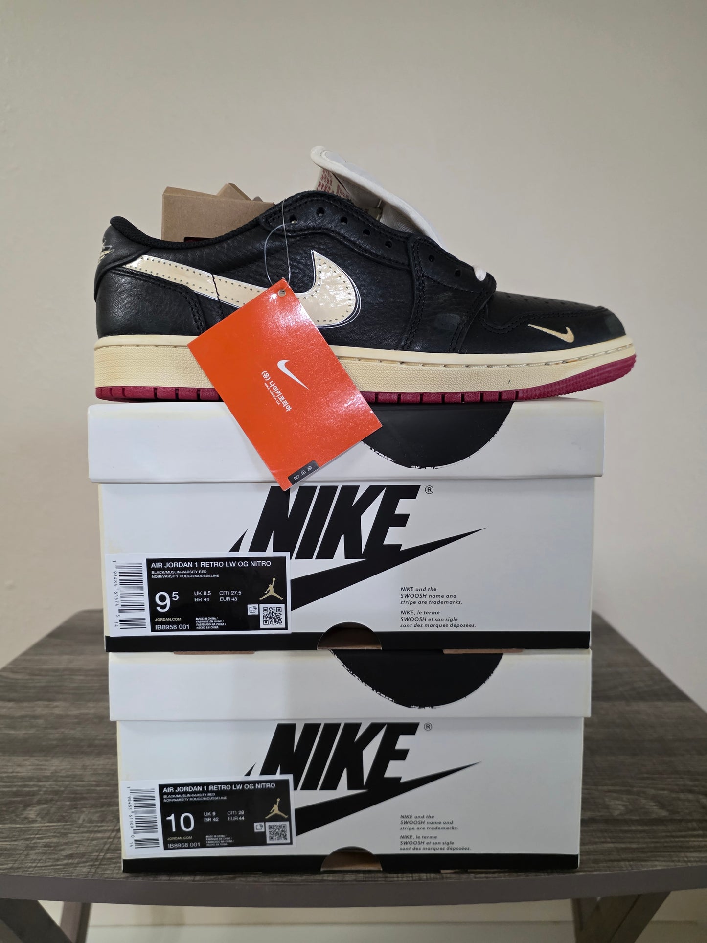 Jordan 1 Low Nigel Sylvester  Better With Time SZ 9.5 & 10 DS OG All