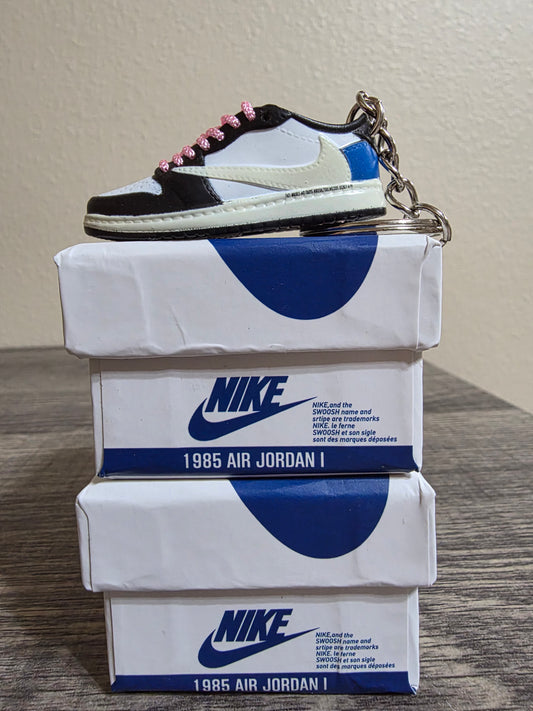 Nike Jordan 1 Travis Scott Fragment Low Mini Sneaker Keychain