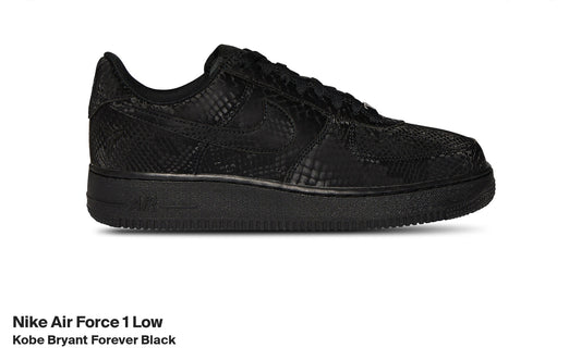 Kobe Air Force 1 Low Forever Black 10.5M DS OG All